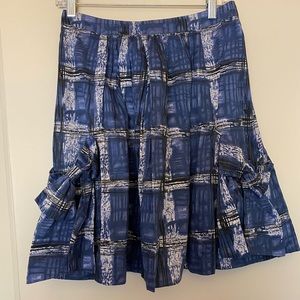 Anthropologie Lil Blue Bow Pocket Skirt
